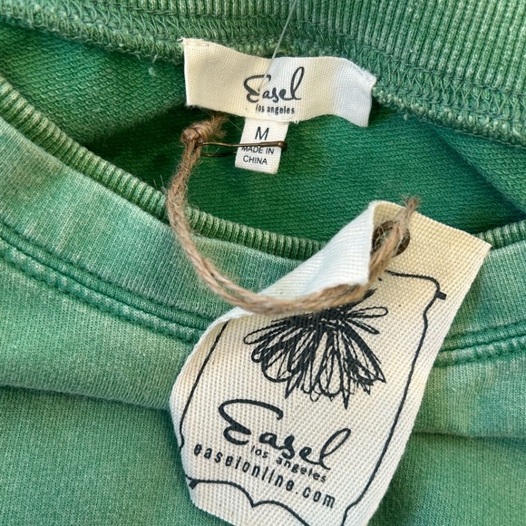 NWT Easel Casually Perfect Mineral Washed Terry Knit Pullover Top - Picture 6 of 10